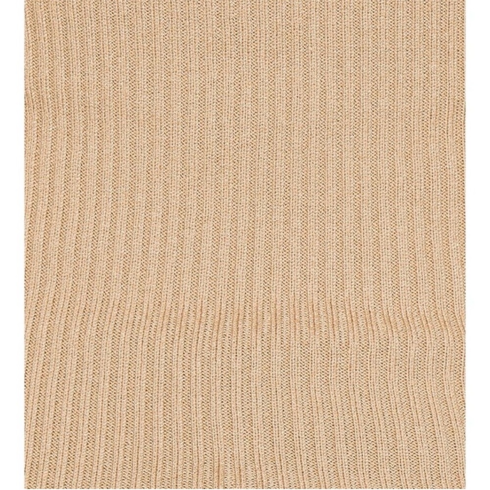 H:OURS One-Shoulder Tan Ribbed Top - Picture 5 of 7